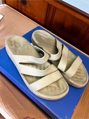 CROCS Women’s Mint Strappy Slide Sandals